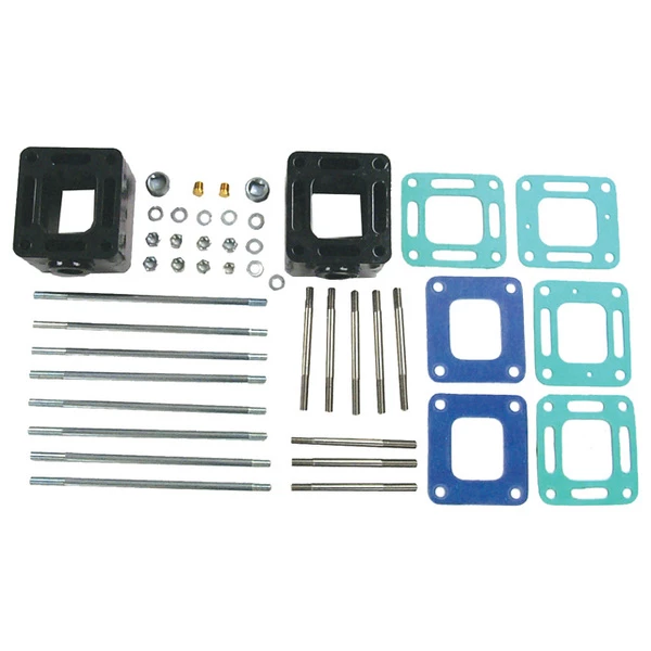 SIERRA Exhaust Manifolds 18-1908K Manifold Riser Spacer Kit For Mercruiser Stern Drives 3 SIERRA Exhaust Manifolds 18-1908K Manifold Riser Spacer Kit For Mercruiser Stern Drives