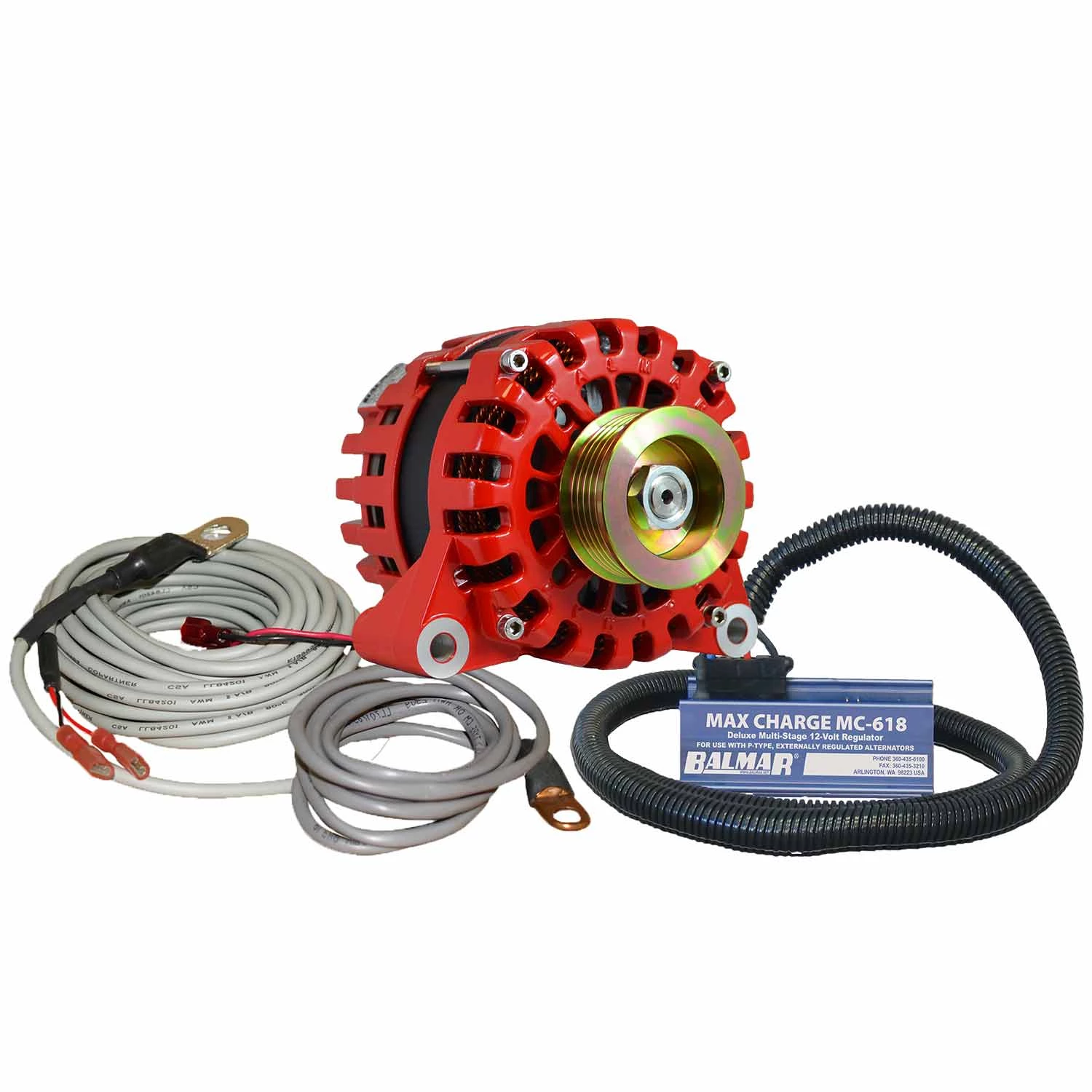 BALMAR High Output Alternators XT-Series 90 Amp/24 Volt VT,K6 Alternator Kit With Max Charge Regulator 3 BALMAR High Output Alternators XT-Series 90 Amp/24 Volt VT,K6 Alternator Kit With Max Charge Regulator